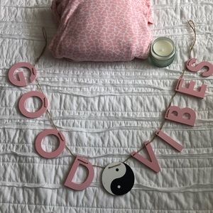 Good Vibes Wooden Wall Hanging